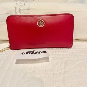 Tory Burch Robinson zip continental long wallet